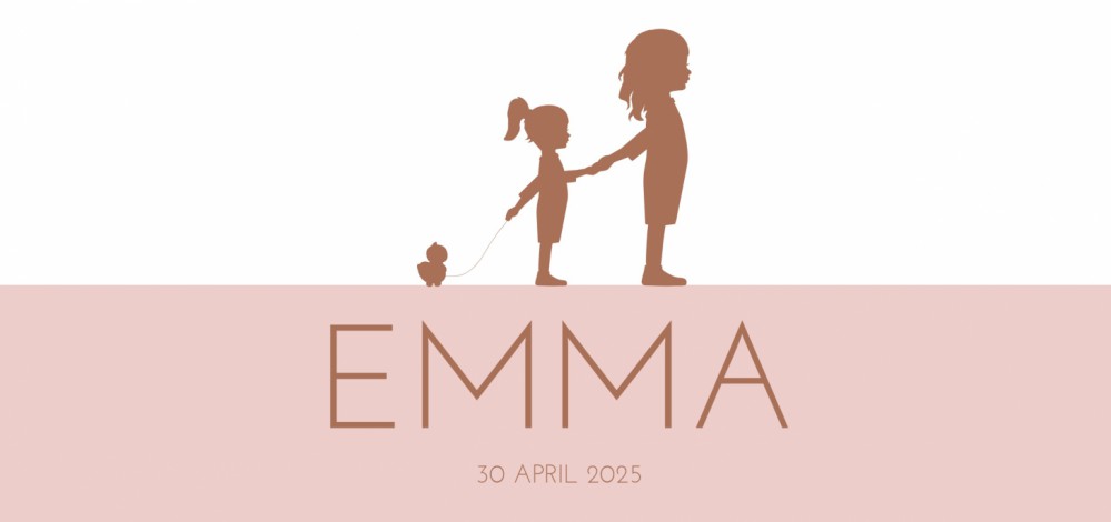 Geboortekaartje Silhouetten Emma
