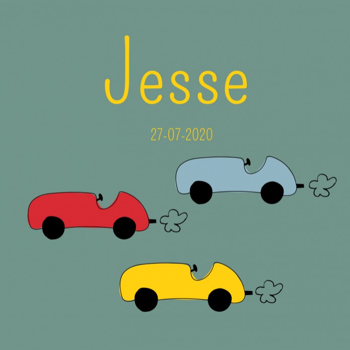 Geboortekaartje Auto Jesse