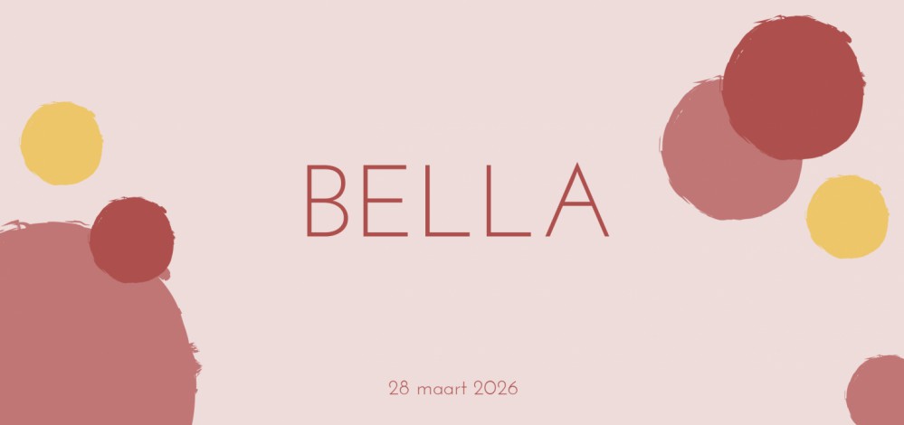 Geboortekaartje Bollen Bella