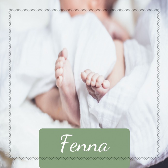 Geboortekaartje meisje met foto Fenna