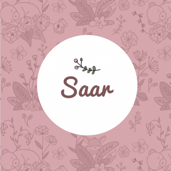 Geboortekaartje meisje bloemenpatroon roze Saar
