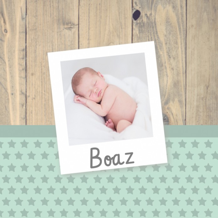 Geboortekaartje Steigerhout Boaz