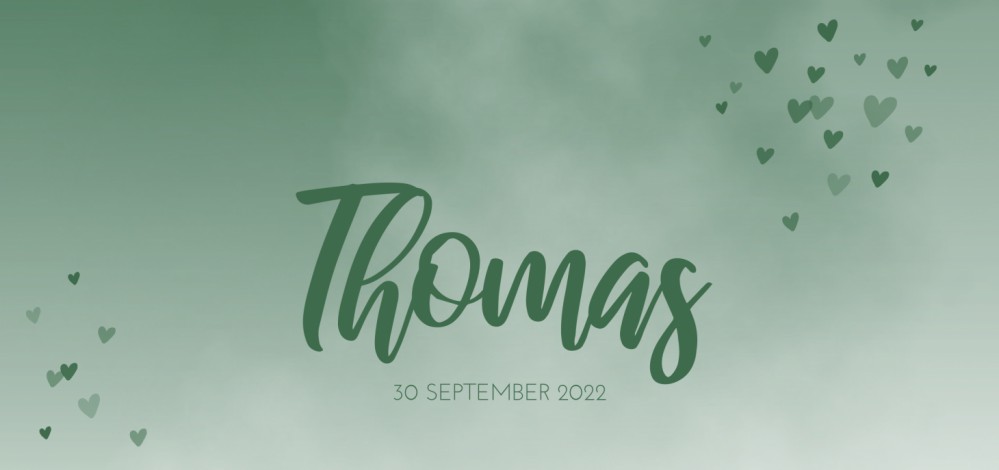 Geboortekaartje Watercolour Thomas