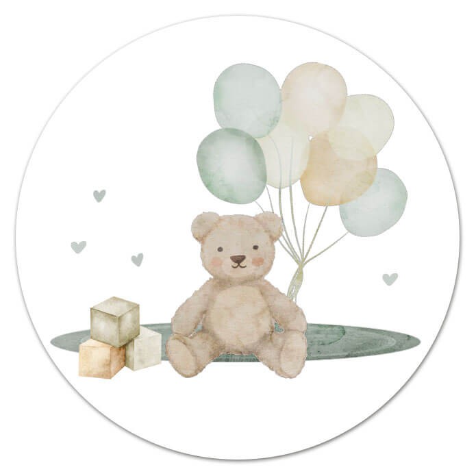 Sluitsticker teddybeer ballonnen Sieb