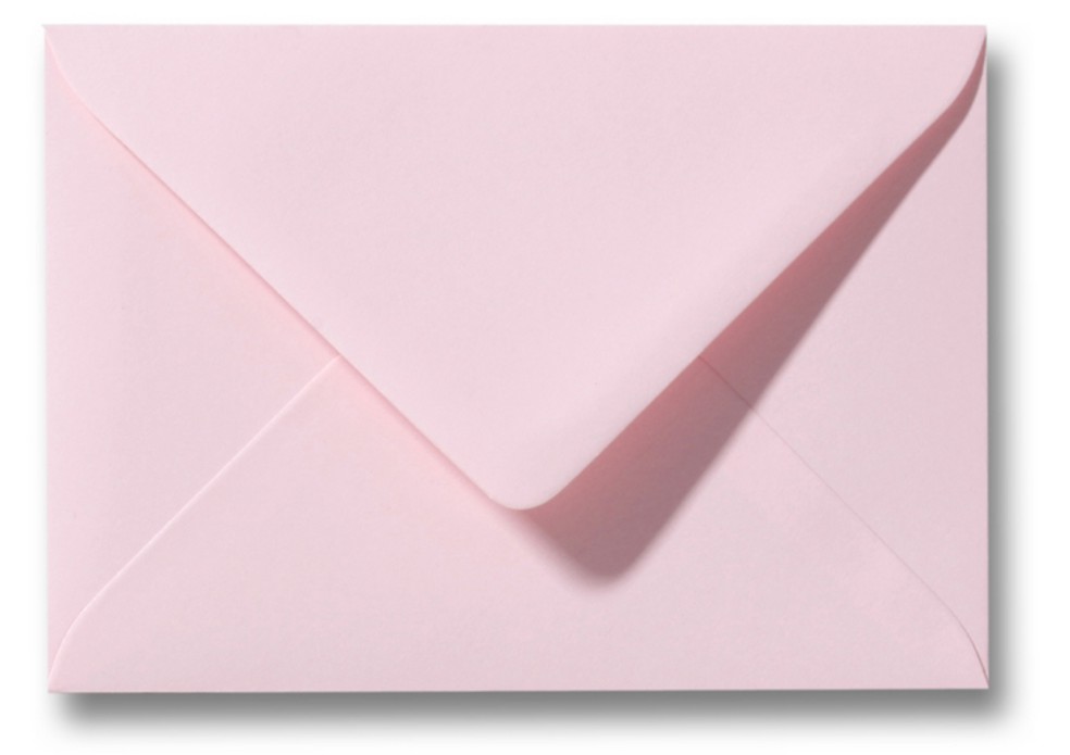 Envelop licht roze 11x15,6 cm (op bestelling)