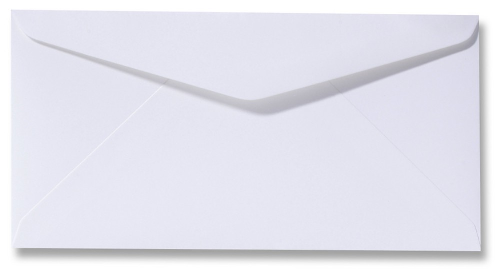 Envelop metallic extra wit 11x22 cm (op bestelling) voor