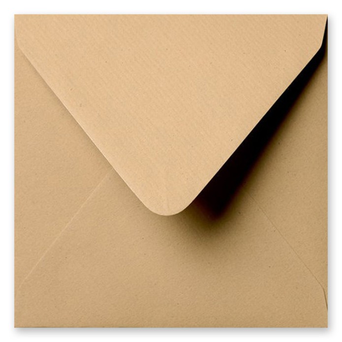 Envelop kraft lichtbruin 14x14 cm (op bestelling)