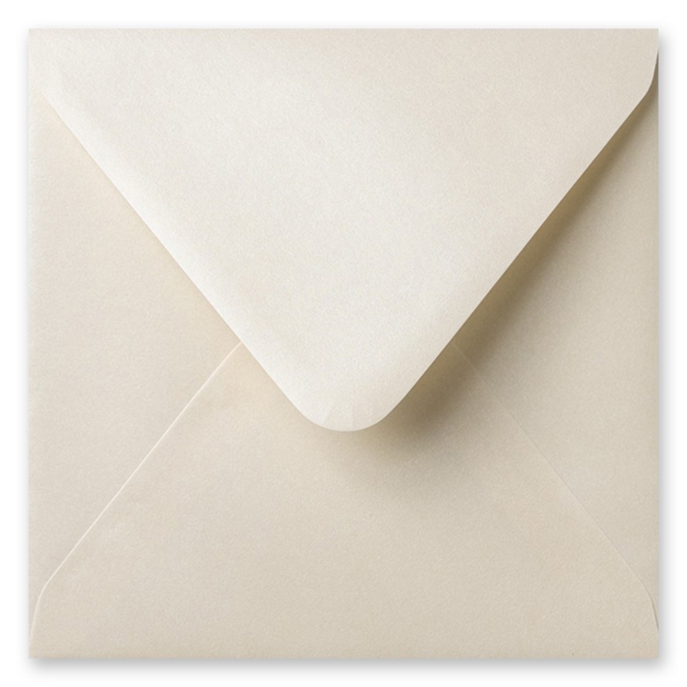 Envelop metallic cream 14x14 cm (op bestelling)