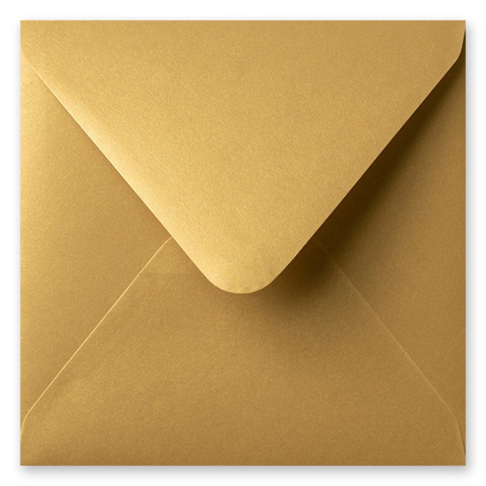 Envelop metallic gold 14x14 cm (op bestelling)