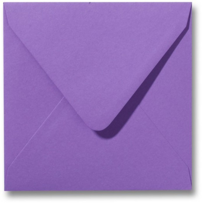 Envelop paars 14x14 cm (op bestelling)