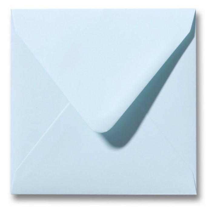 Envelop zachtblauw 14x14 cm (op bestelling)