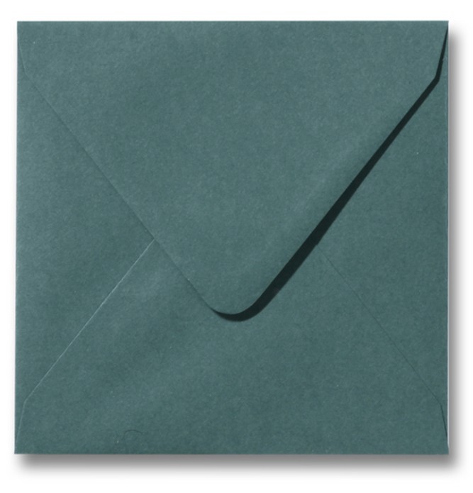 Envelop donker groen 14x14 cm (op bestelling)