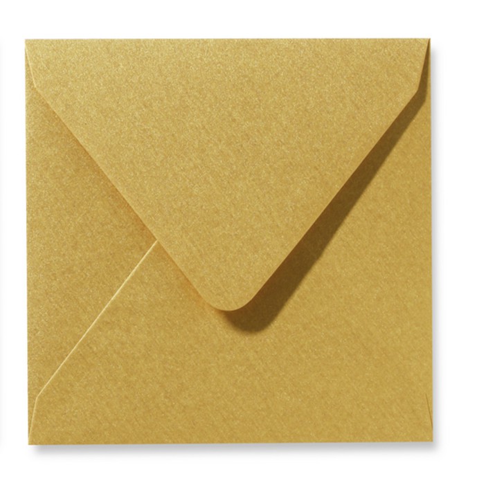 Envelop metallic gold 14x14 cm (op bestelling)