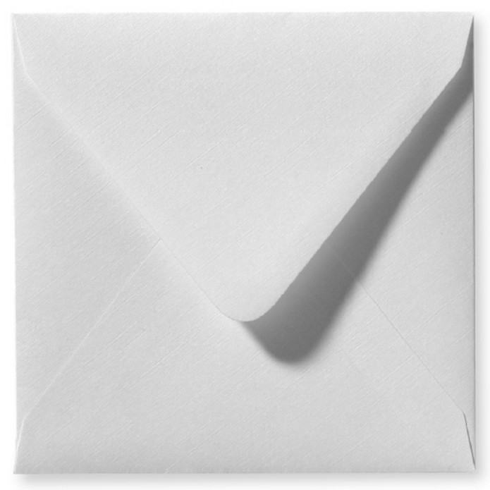 Envelop wit linnen 14x14 cm (op bestelling)
