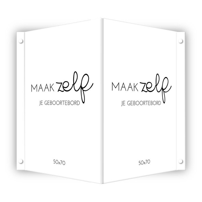 Geboortebord 50x70 cm zelf ontwerpen