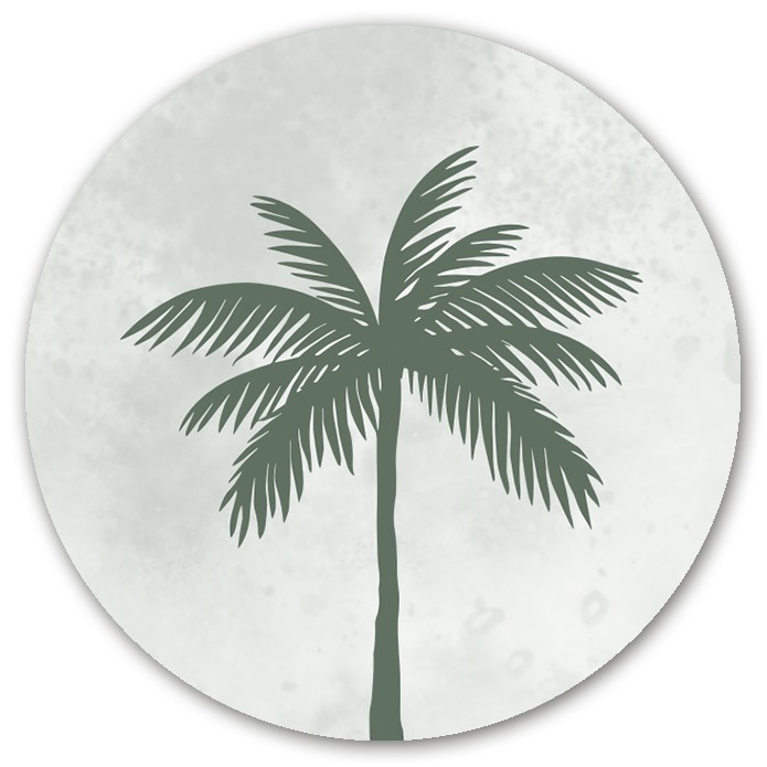Sluitsticker palmboom groen voor