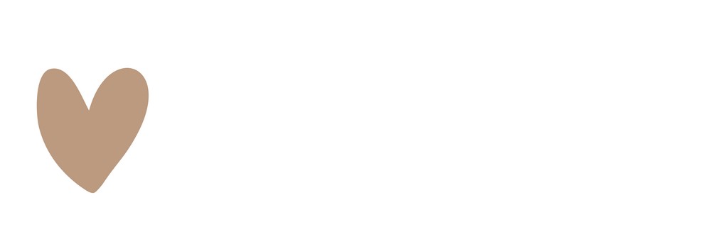 Adressticker hartje beige