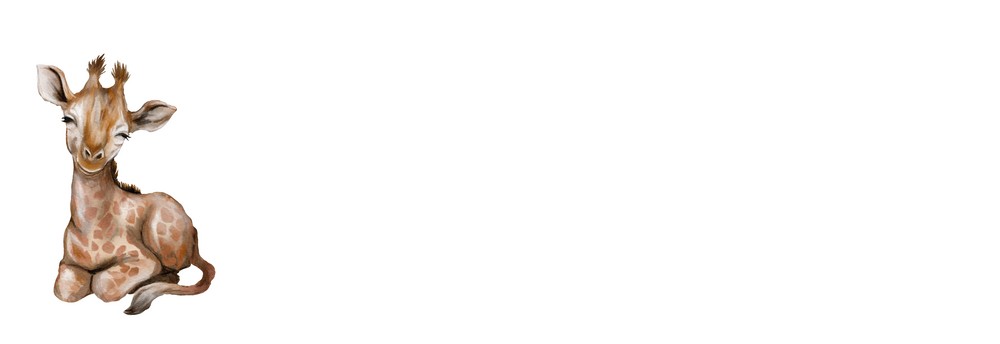 Adressticker jungle baby giraf