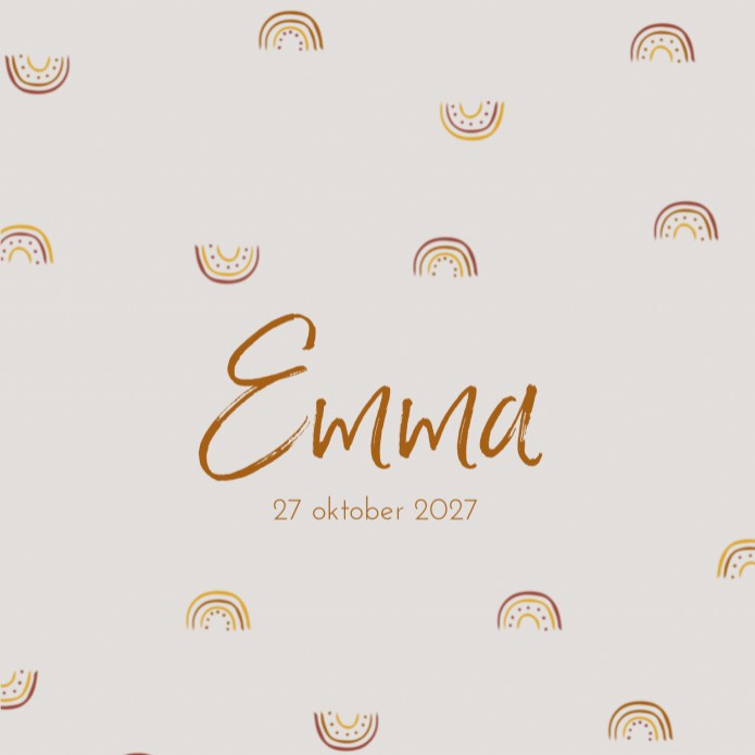 Geboortekaartje Prénatal rainbow Emma voor