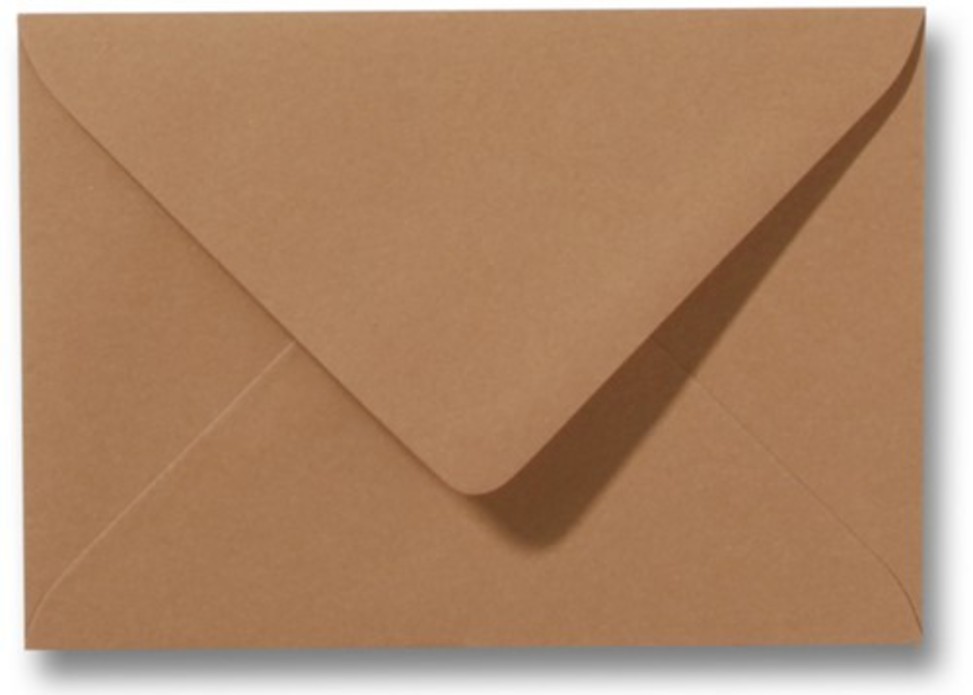 Envelop bruin 12x18 cm (op bestelling)