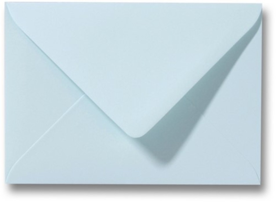 Envelop zachtblauw 12x18 cm (op bestelling)