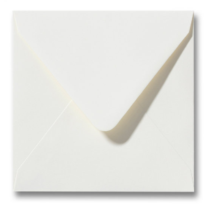 Envelop offwhite vierkant 14x14 cm voor