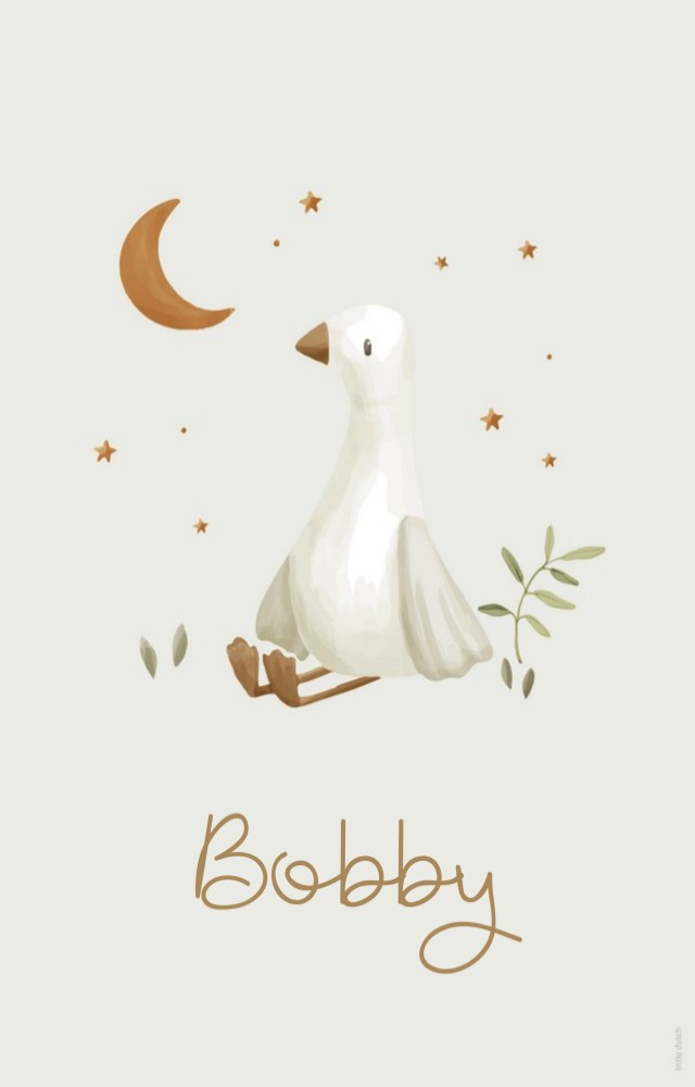 Geboortebord Little Dutch gans Bobby