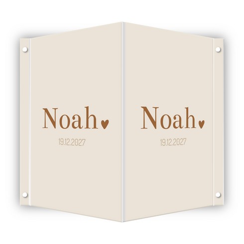 Geboortebord minimalistisch Noah