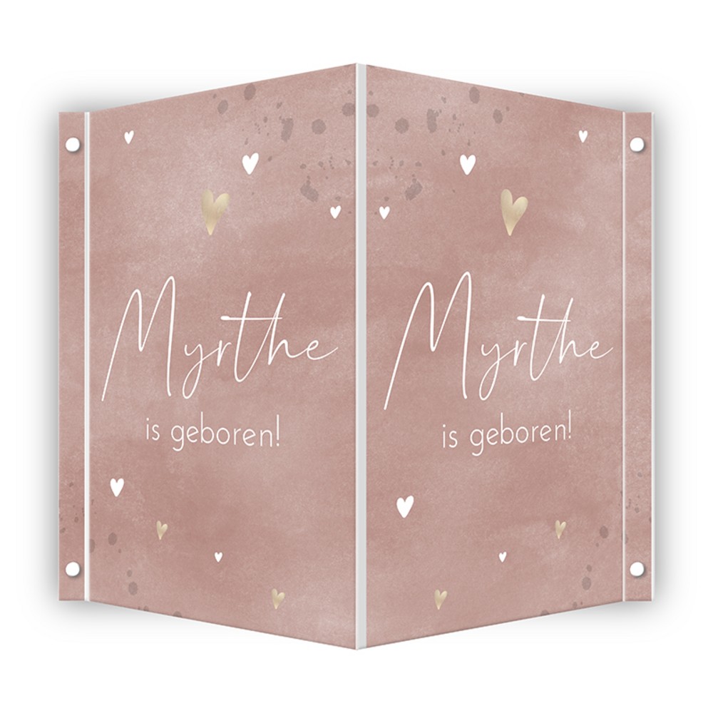 Geboortebord meisje velvetlook Myrthe