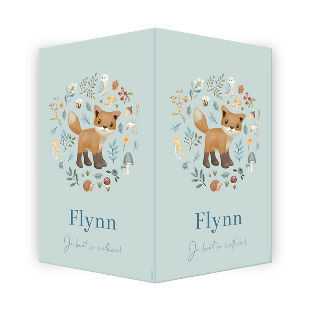 Geboortebord Little Dutch vos Flynn