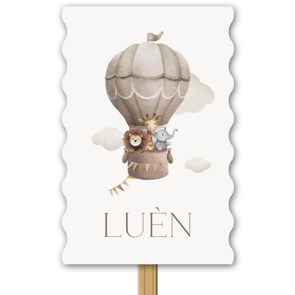 Tuinbord neutraal luchtballon Luen