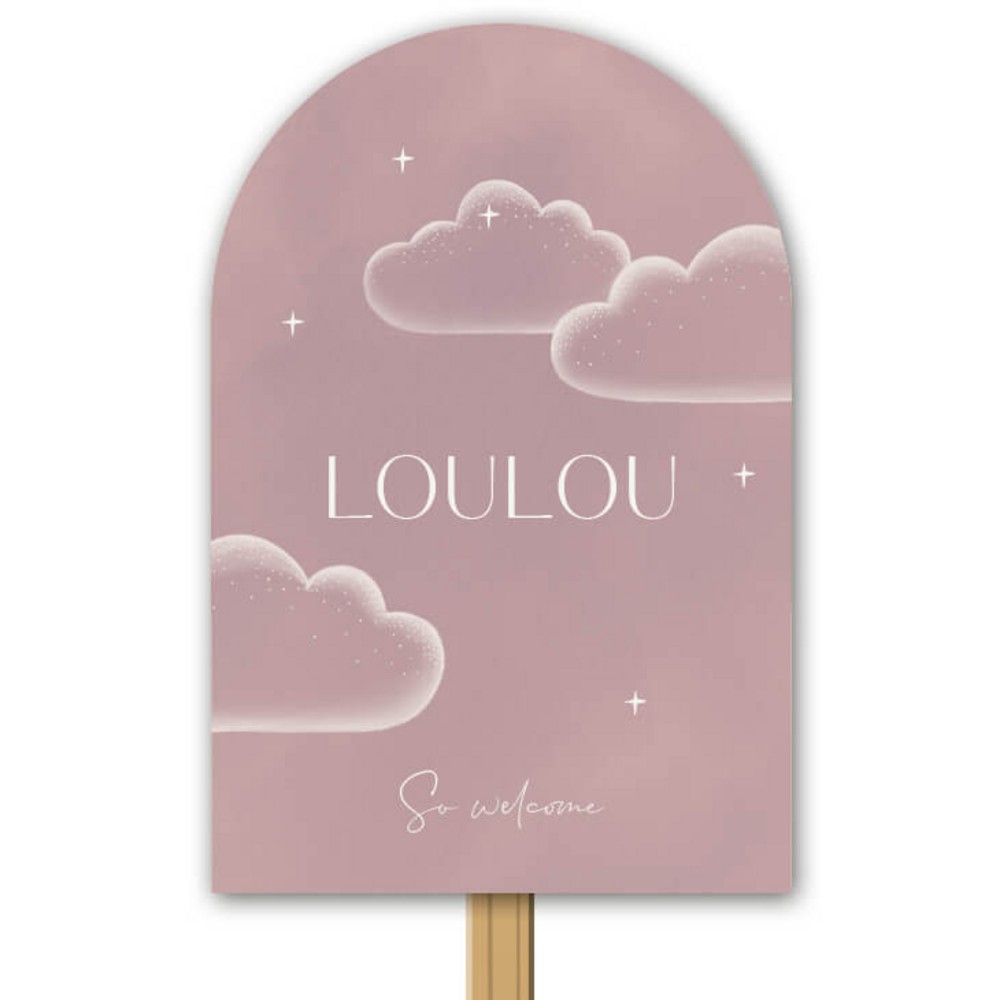 Tuinbord meisje minimalistisch roze Loulou