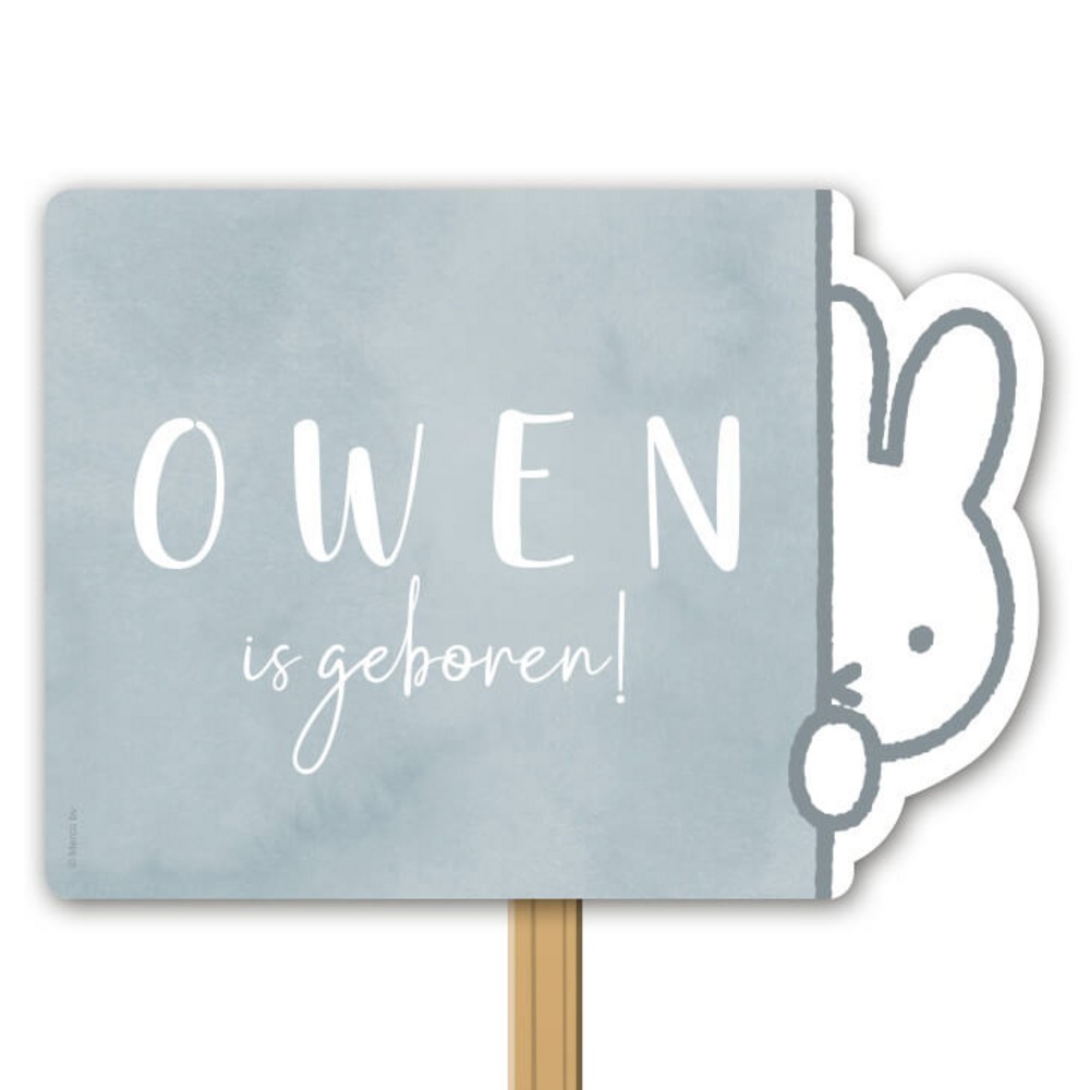 Tuinbord jongen nijntje blauw Owen