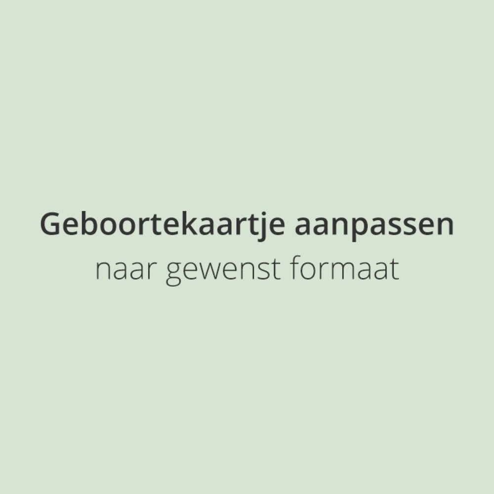 Formaat kaartje aanpassen