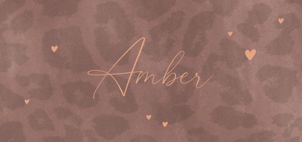 Geboortekaartje meisje panterprint Amber voor