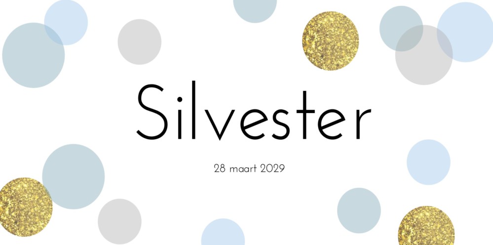 Geboortekaartje Confetti Bollen Silvester