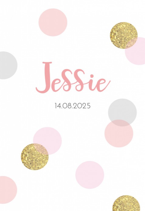 Geboortekaartje Confetti Jessie