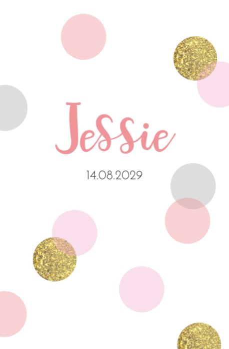 Geboortekaartje Confetti Jessie