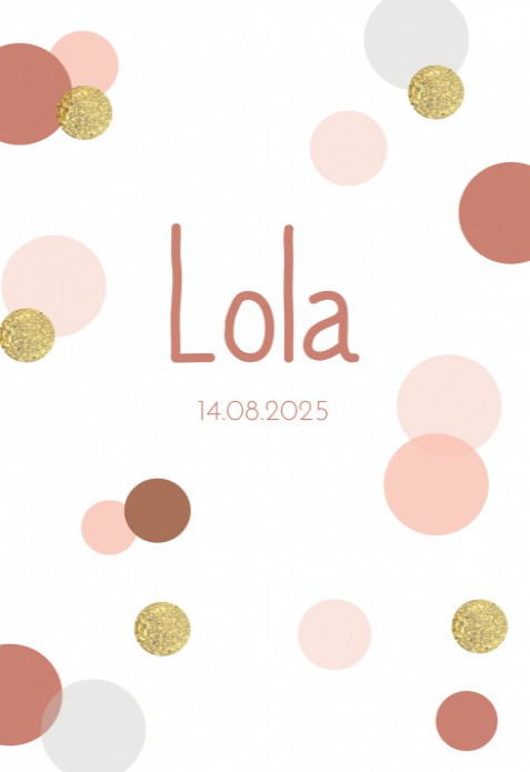 Geboortekaartje Confetti Lola