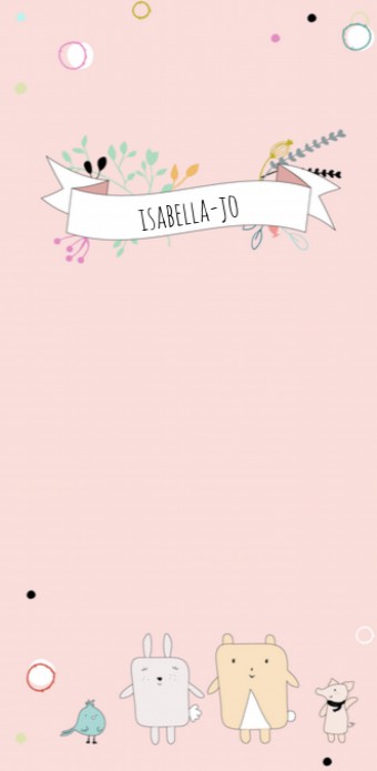 Geboortekaartje Dieren Isabella-Jo