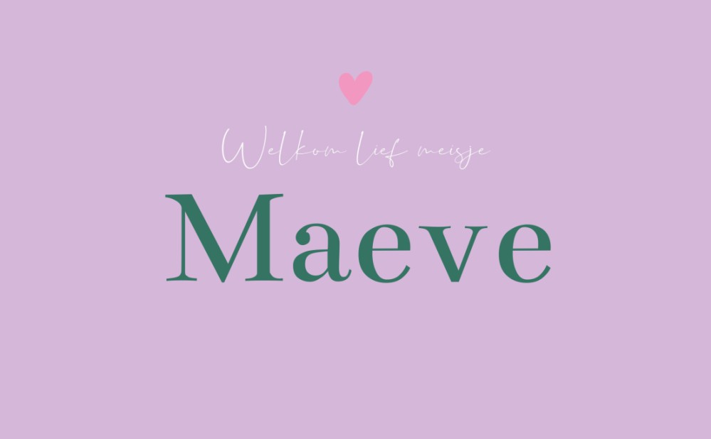 Geboortekaartje meisje kleurrijk minimalistisch Maeve