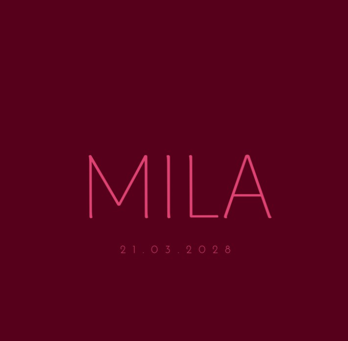 Geboortekaartje meisje colorful roze Mila