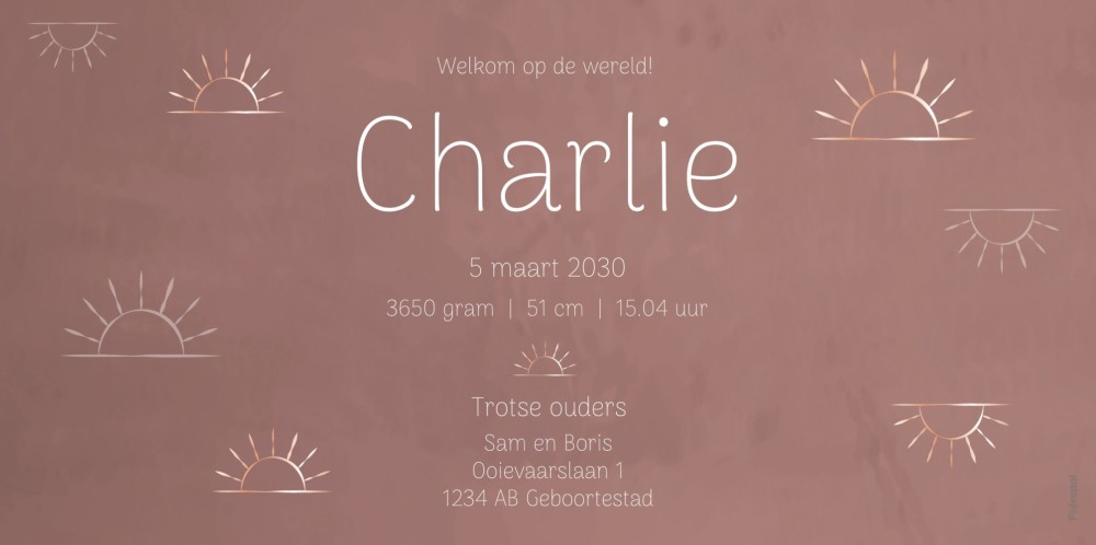 kaart achterzijde