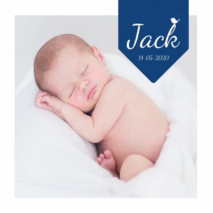Geboortekaartje jongen foto Jack