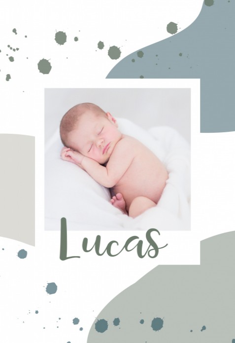 Geboortekaartje Foto Lucas