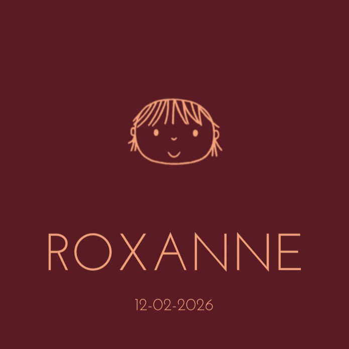 Geboortekaartje nijntje meisje rood Roxanne