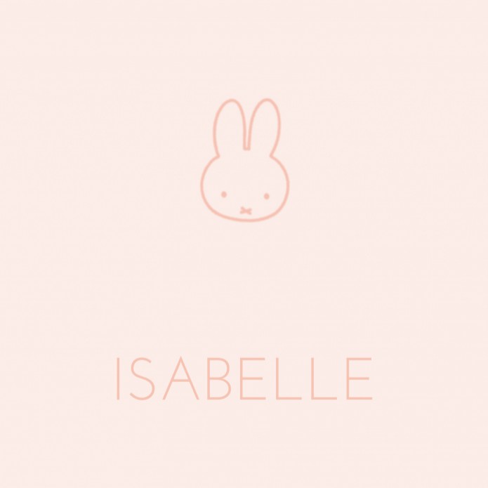 Geboortekaartje nijntje minimalistisch Isabelle