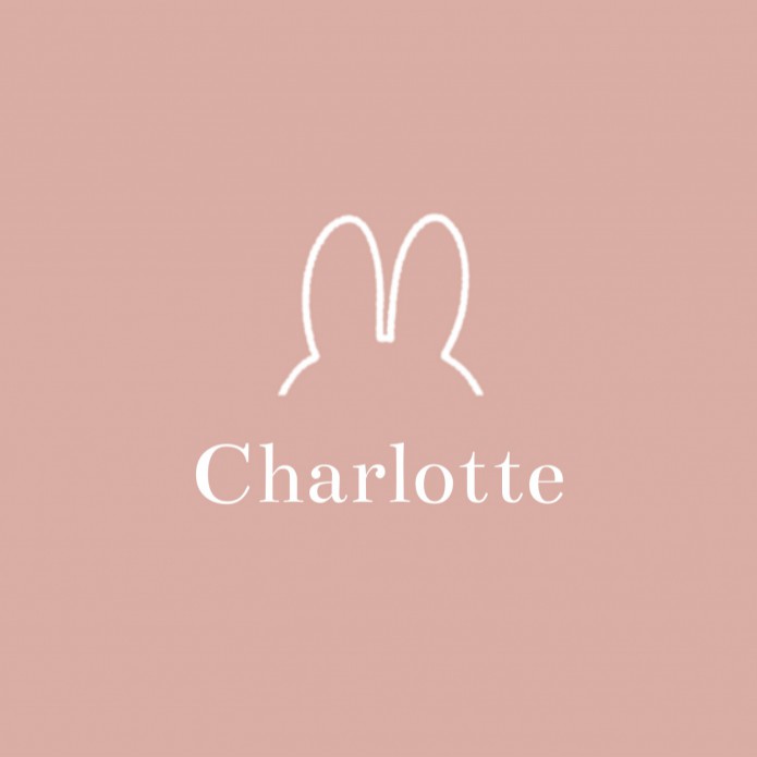 Geboortekaartje nijntje minimalistisch roze Charlotte