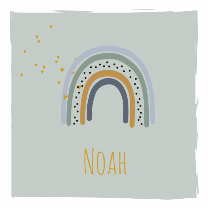Geboortekaartje jongen regenboog Noah