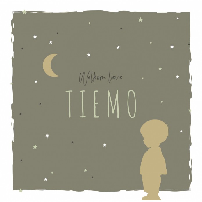 Geboortekaartje silhouette Tiemo